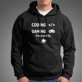 Coding And Gaming Powered By Coffee Programming Hoodies Online India