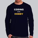 Coding Is My Hobby Full Sleeve T-Shirt For Men India