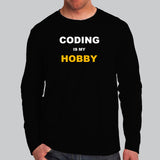 Coding Is My Hobby Full Sleeve T-Shirt For Men Online India