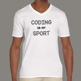 Coding Is My Sport V Neck T-Shirt For Men Online