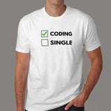 Funny Coding Relationship Status Pun Code Programmer T-Shirt For Men India