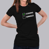 Funny Coding Relationship Status Pun Code Programmer T-Shirt For Women Online India