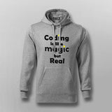 Coding Is Like Magic But Real Programmer Geek Hoodie For Men