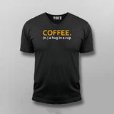 Hug In A Coffee V Neck T-Shirt Online India