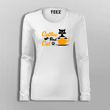 Coffee And Cat T-Shirt For Women