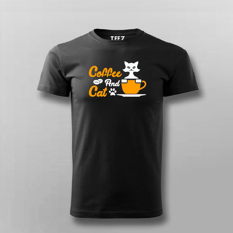Coffee And Cat T-Shirt For Men Online India