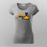 Coffee And Cat T-Shirt For Women