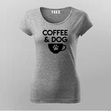 Women's Coffee And Dog T-Shirt Online India
