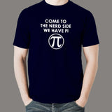 Nerd Side With Pi' - Fun Math and Pie Men's T-Shirt