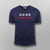 Confused Screaming Funny Maths V-Neck T-shirt For Men Online India 