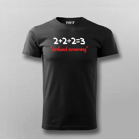 Confused Screaming Funny Maths T-shirt For Men