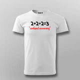 Confused Screaming Funny Maths T-shirt For Men
