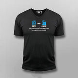 COPY AND PASTE Funny programmer Quotes V-neck T-shirt For Men Online India