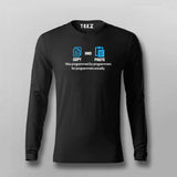 COPY AND PASTE Funny programmer Quotes Full sleeve T-shirt For Men Online India