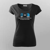 COPY AND PASTE Funny programmer Quotes T-Shirt For Women Online Teez