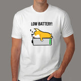 Pembroke Welsh Corgi Sleeping Low Battery T-Shirt For Men online india