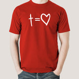 Cross Equals Love Men's Christian T-shirt