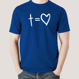 Cross Equals Love Men's Christian T-shirt
