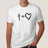Cross Equals Love Men's Christian T-shirt