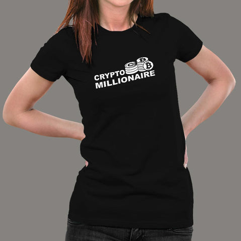 Crypto Millionaire T-Shirt For Women Online India
