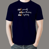 Ctrl Yourself Alt Your Thinking And Del Negativity Funny Programmer T-Shirt For Men