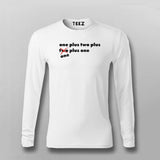 One Plus Two Plus Cube Maths Funny Full T-shirt For Men Online India 