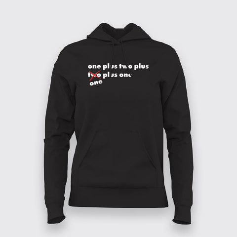 One Plus Two Plus Cube Maths Funny Hoodies For Women