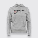 One Plus Two Plus Cube Maths Funny Hoodies For Women Online India 
