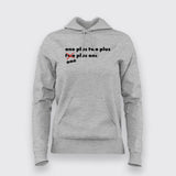 One Plus Two Plus Cube Maths Funny  T-Shirt For Women