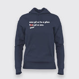 One Plus Two Plus Cube Maths Funny Hoodies For Women Online India 