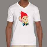 Cute Bal Ganesh Ganapathy Baby Hindu God V Neck T-Shirt For Men online india