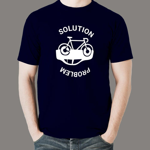 Solution for pollution Bicycling Men’s T-Shirt online india