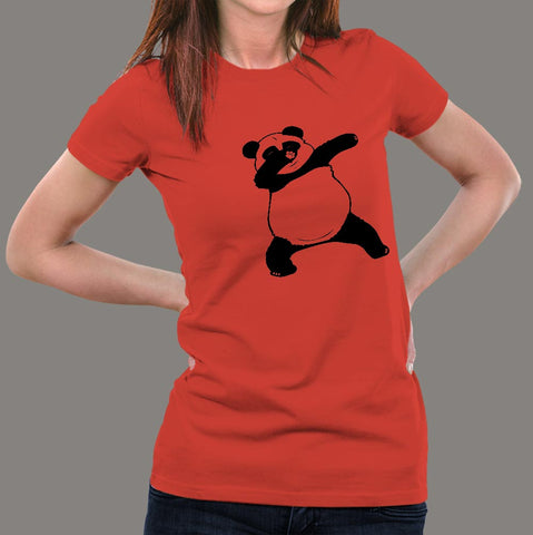 Fat Panda Dabbing Dance T-Shirt For Women online india