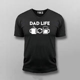 Dad Life Coffee And Beer V Neck T-Shirt Online India