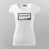 Damaged File Error Notification T-Shirt For Women Online Teez