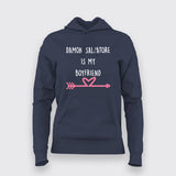 Damon Salvatore Is My Boyfriend Women's Vampire Diaries Hoodies