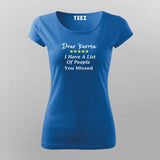 Dear Karma  T-Shirt For Women