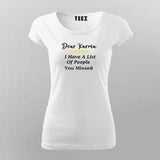 Dear Karma  T-Shirt For Women