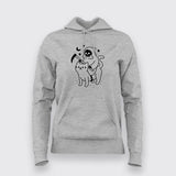 Death Rides With An Black Cat Funny Hoodies For Women Online India