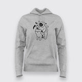 Death Rides With An Black Cat Funny Hoodies For Women