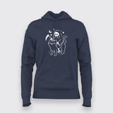 Death Rides With An Black Cat Funny Hoodies For Women Online India