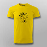 Death Rides With An Black Cat Funny T-shirt For Men