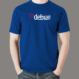 Debian GNU Linux logo T-Shirt For Men india