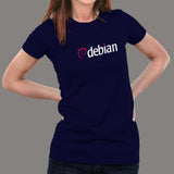 Debian GNU Linux logo T-Shirt For Women