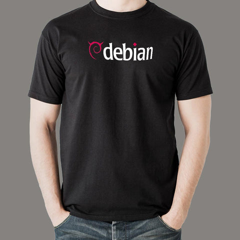 Debian GNU Linux logo T-Shirt For Men online india