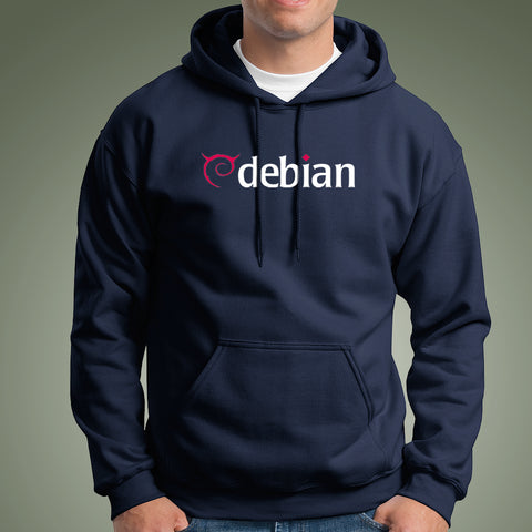 Debian GNU Linux logo Hoodie For Men India