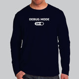 Debug Mode On – Coding Men's Cotton T-Shirt