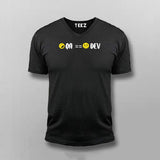 Delighted QA and Miserable Dev Programmer V-neck T-shirt For Men Online India