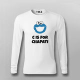 C Is For Chapati Desi Monster Funny T-shirt For Men