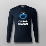 C Is For Chapati Desi Monster Funny T-shirt For Men